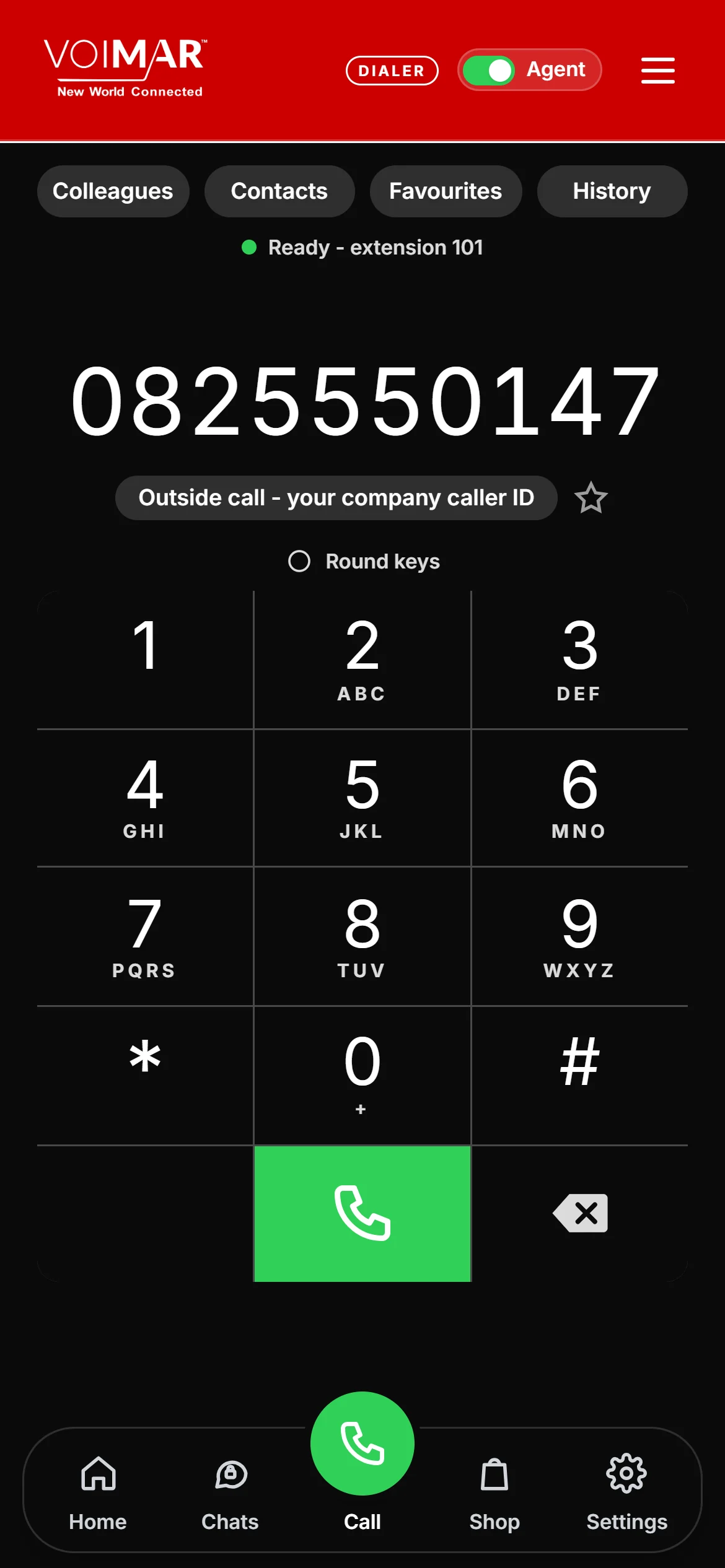 Voimar Dialer dial pad, Black