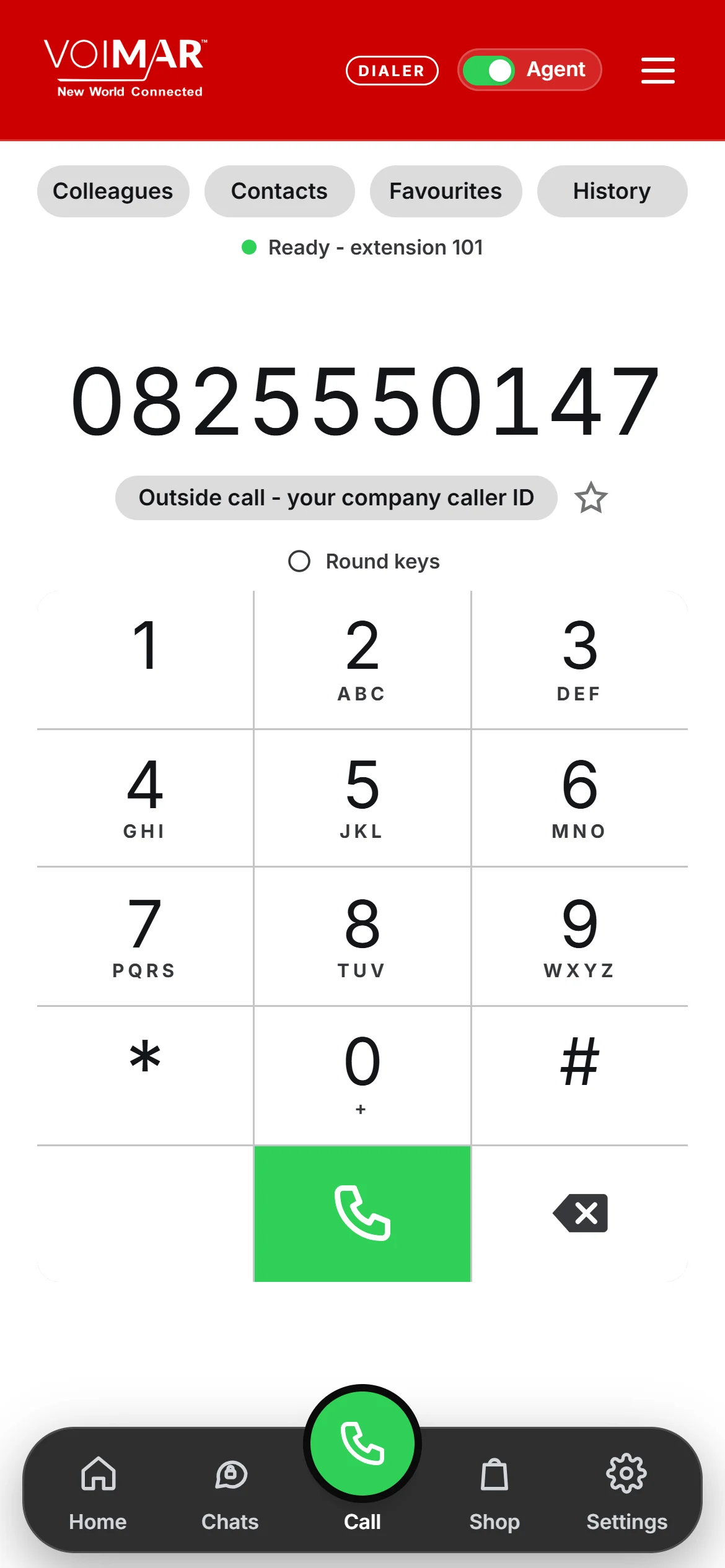 Voimar Dialer dial pad, White